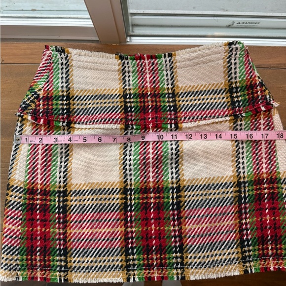 J.Crew Plaid Wool Mini Skirt Size 2 - Picture 7 of 8